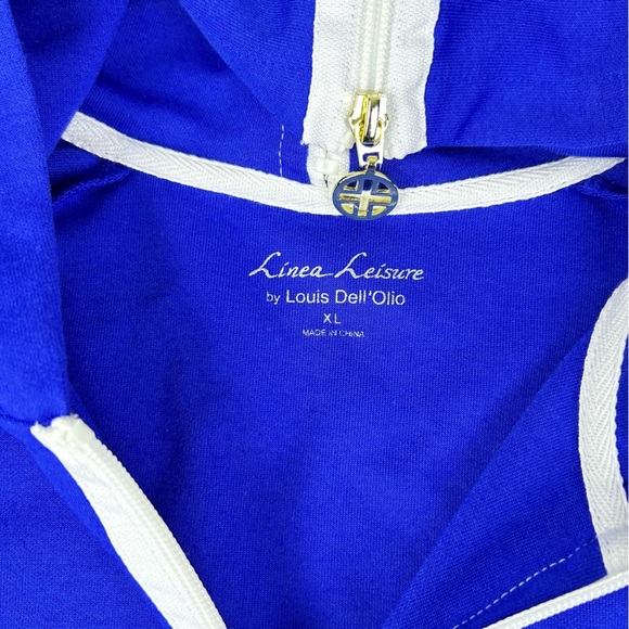 Linea Leisure by Louis Dell’Olio Size XL Zip Front Jacket‎ w/ Hood Blue - Picture 7 of 14